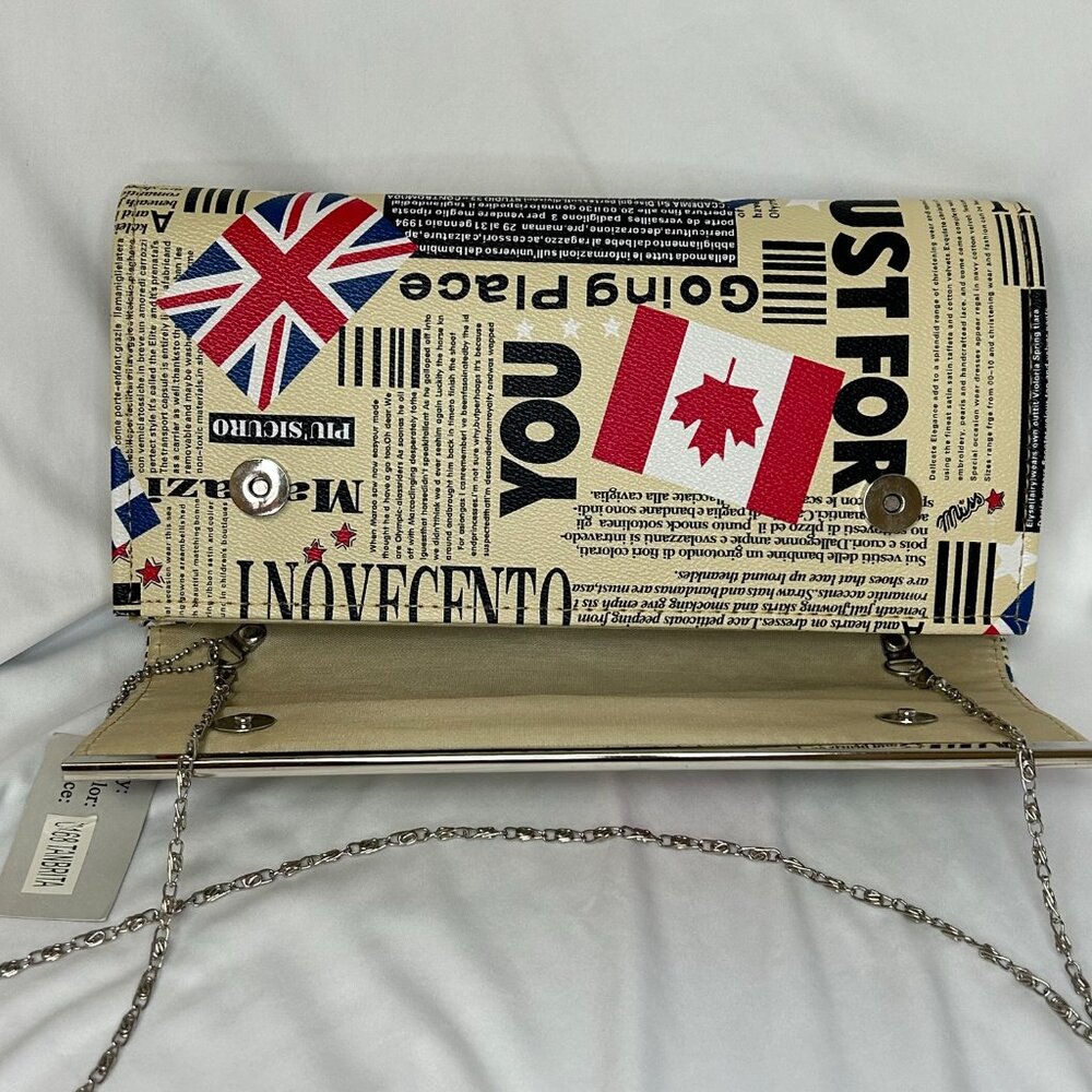 Depeche Mode New York Newsprint Traveler Clutch Shoulder Bag Purse New With Tag - Picture 3 of 16